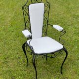 Wrought iron garden set attributed to René Drouet 1940