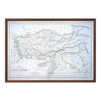 Imprimée en 1850, carte de l'Asie mineure (cad