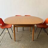 1960s Mid-Century modern dining set by Schreiber Furniture and AB tubular Products