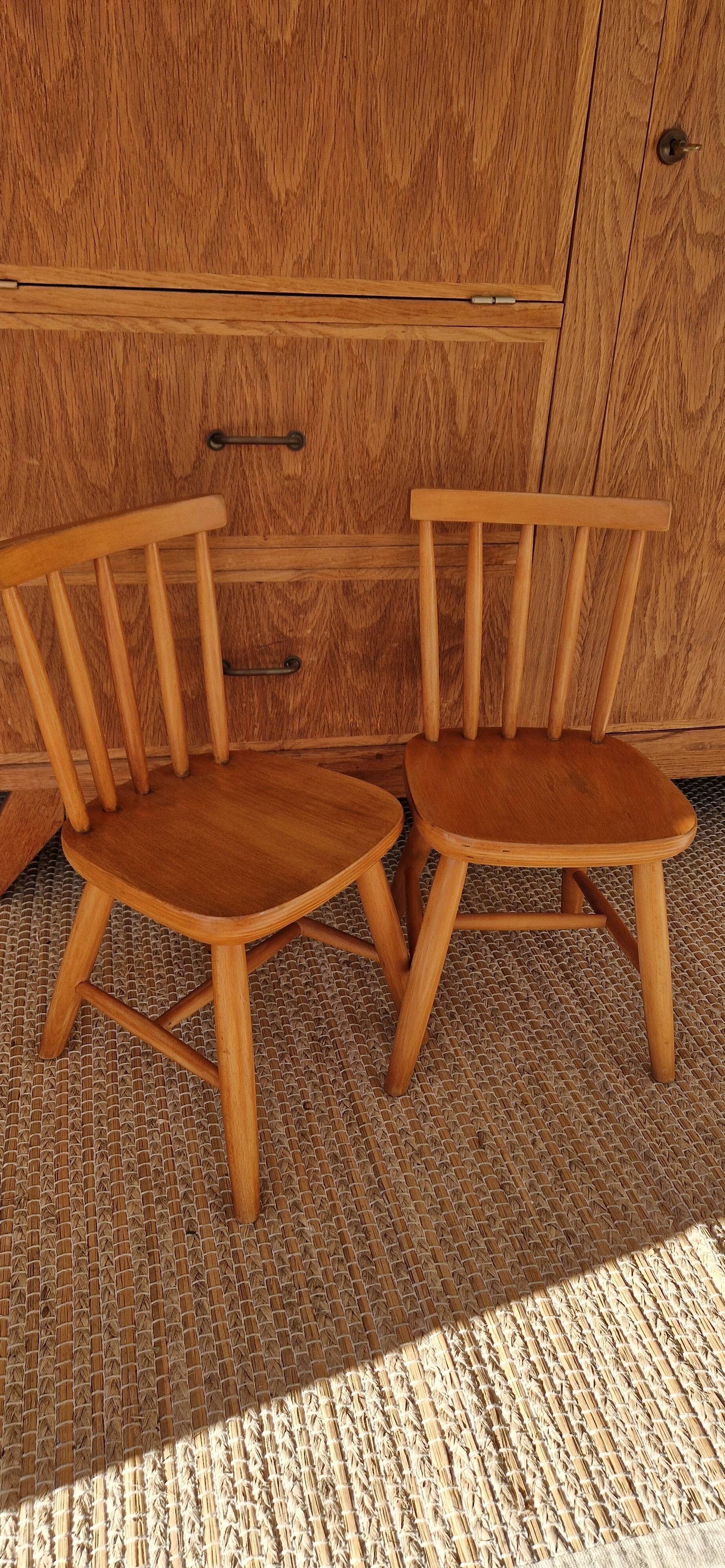 Paire de chaises enfant vintage