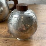 Art Deco pewter teapot set René Delavan