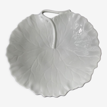 Lilyfish leaf cup white Limoges porcelain