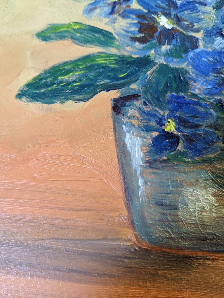 Acrylic on canvas still life bohemian countryside decoration small format