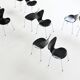 Arne Jacobsen 3107 'Butterfly' dining chairs Fritz  Hansen Denmark 1967