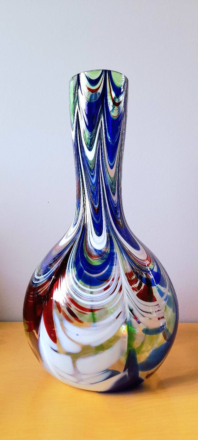 Murano blown glass vase 1970