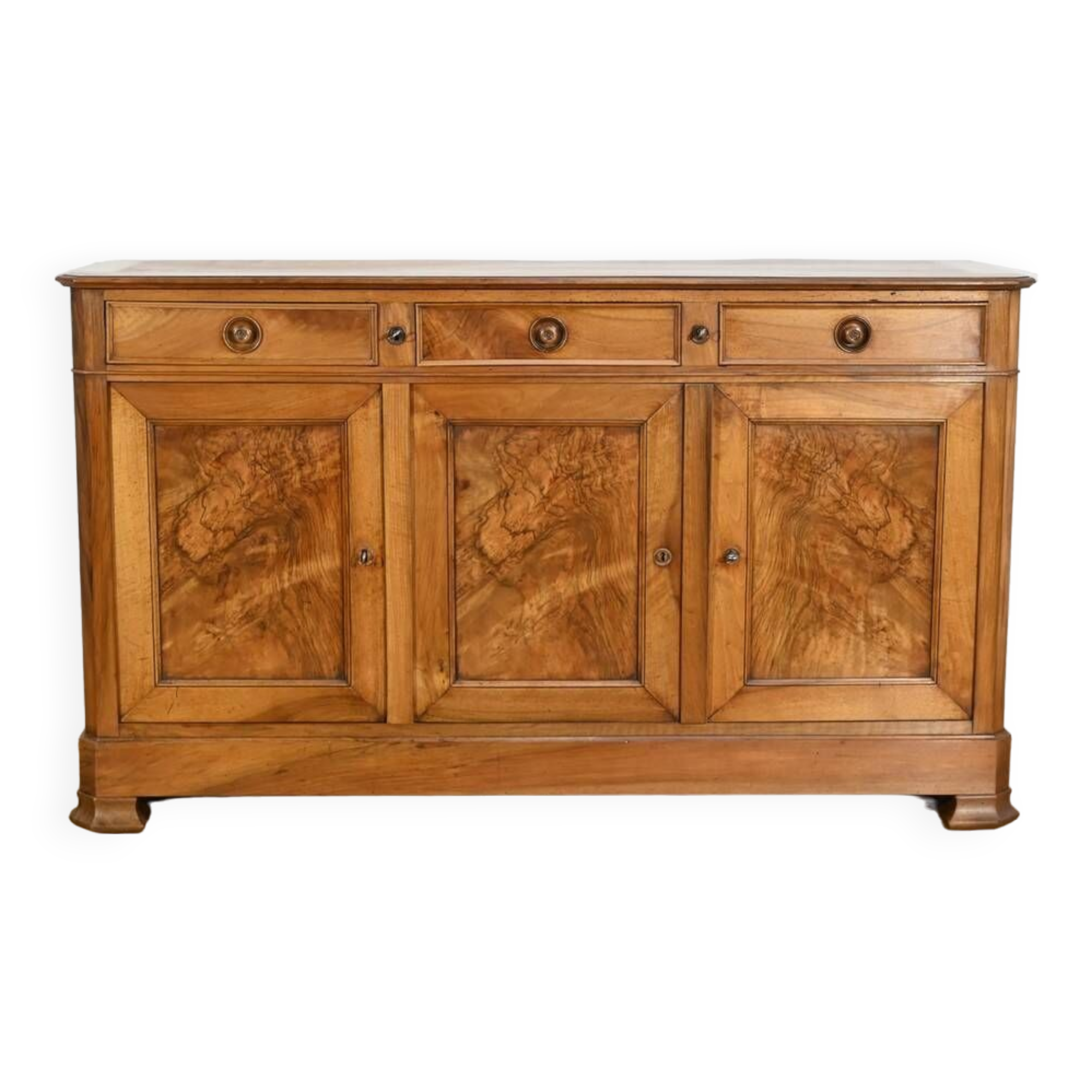 3-door walnut sideboard, late 19th century
