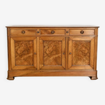 Small Sideboard with 3 Doors in Walnut – Late 19th Century