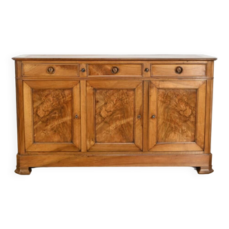 Small Sideboard with 3 Doors in Walnut – Late 19th Century