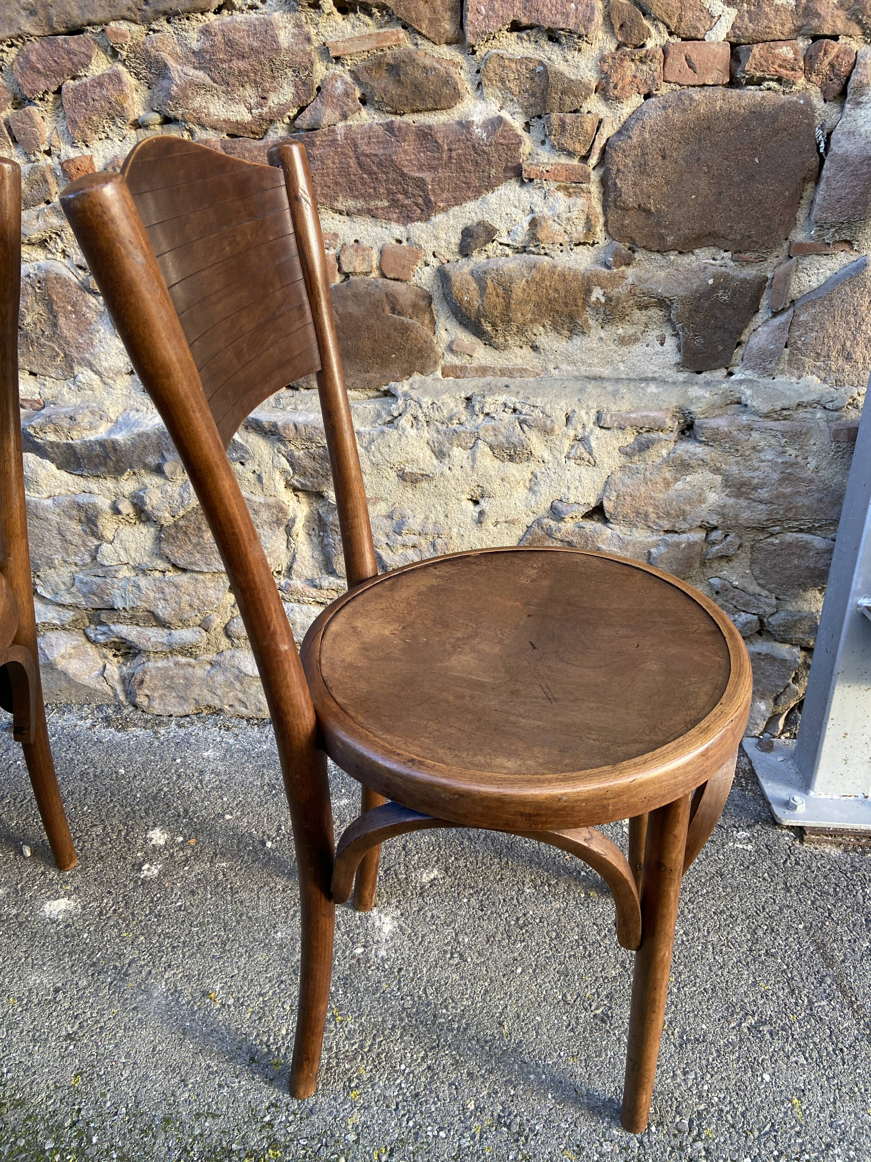 6 chaises bistrot café viennoise austria 1920s style Thonet bois courbé