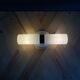 Wall lamp tube white glass and chrome metal vintage lighting LAMP-7428