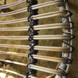 Armchair in rattan and scoubidou