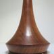 Pied de lampe bois exotique précieux laiton années 60