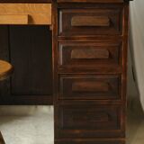Vintage oak pedestal desk