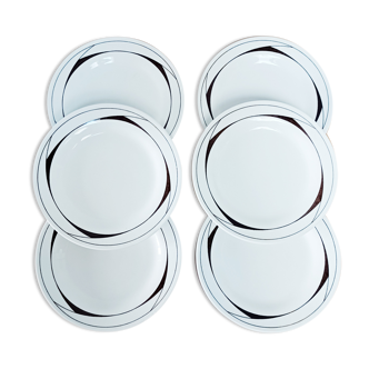 Lot de 6 assiettes plates Oxford Brazil
