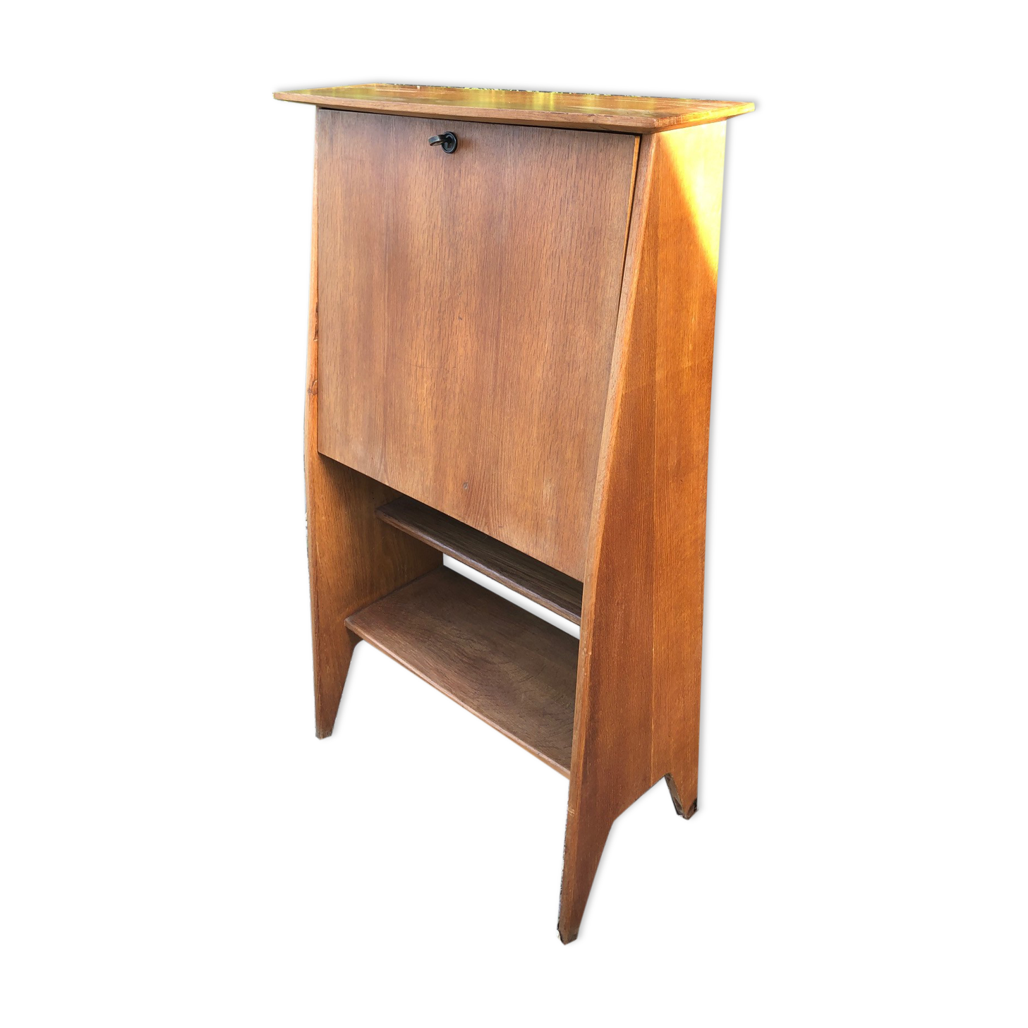 Oak writing desk by Roger Landault