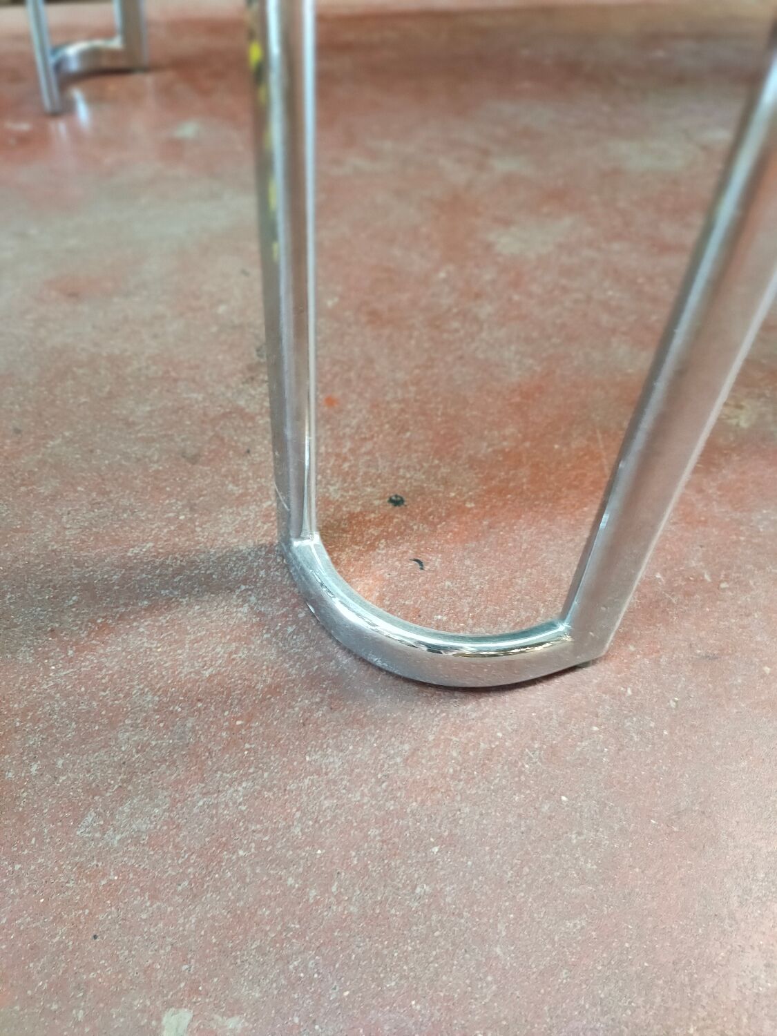 Vintage Italian table with tubular frame and smoked glass, 1970
