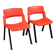 Paire de chaises rouges City par Lucci & Orlandini pour Lamm