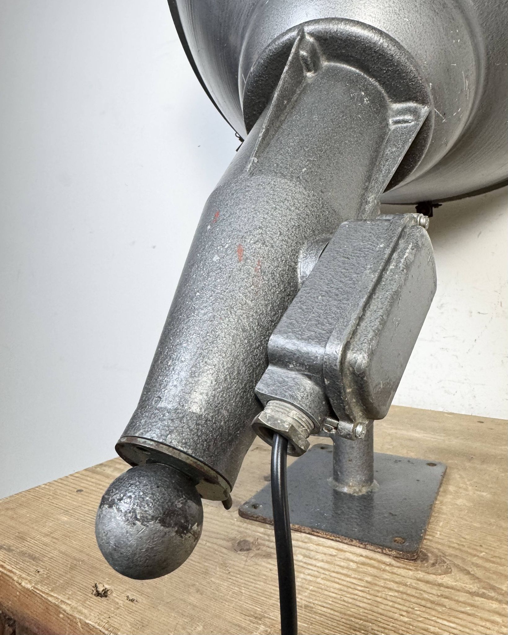 Large Vintage Industrial Aluminium Factory Wall Spotlight, 1970s