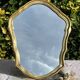 Vintage Golden Wood Carved Mirror in Louis XV Style