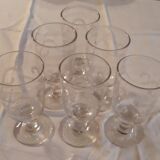 6 wine glasses "Souvenir de la Fête" early XXth