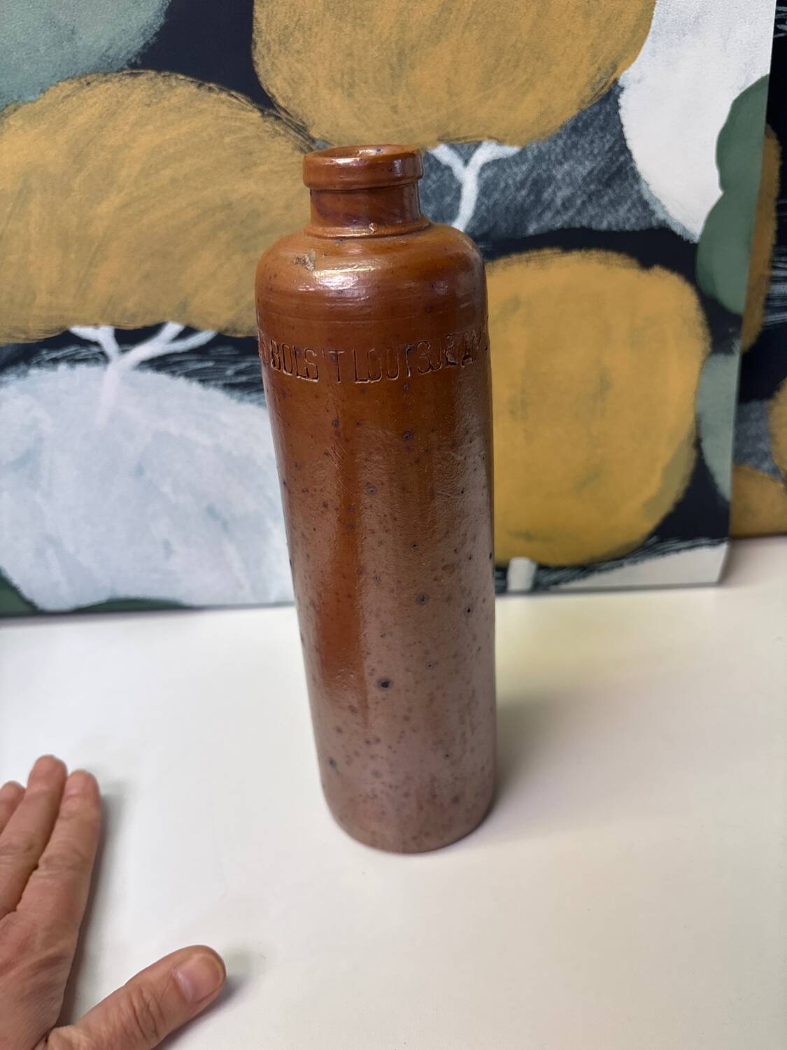 Antique stoneware bottle
