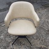 Pair of vintage swivel armchairs design xxeme