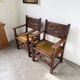 Paire de fauteuils style espagnol bois sculpté 1900