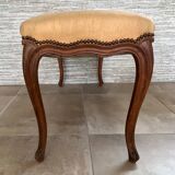 1900 Louis XV style bench in walnut, bench seat