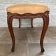 1900 Louis XV style bench in walnut, bench seat
