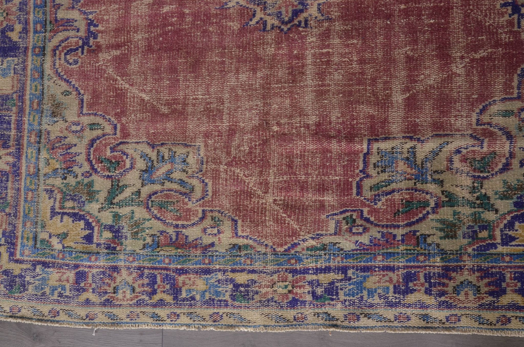 Tapis vintage en laine Oushak sku2303