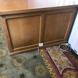 1950 solid oak double-coffered desk