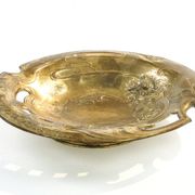 Art Nouveau gold-plated dish from Zolberg, Poland, 1900s