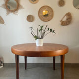 Table en teck vintage NF 2 rallonges