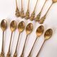 Lot small brass spoons