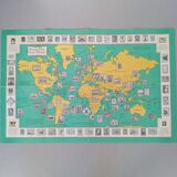 Map / Poster of world stamps