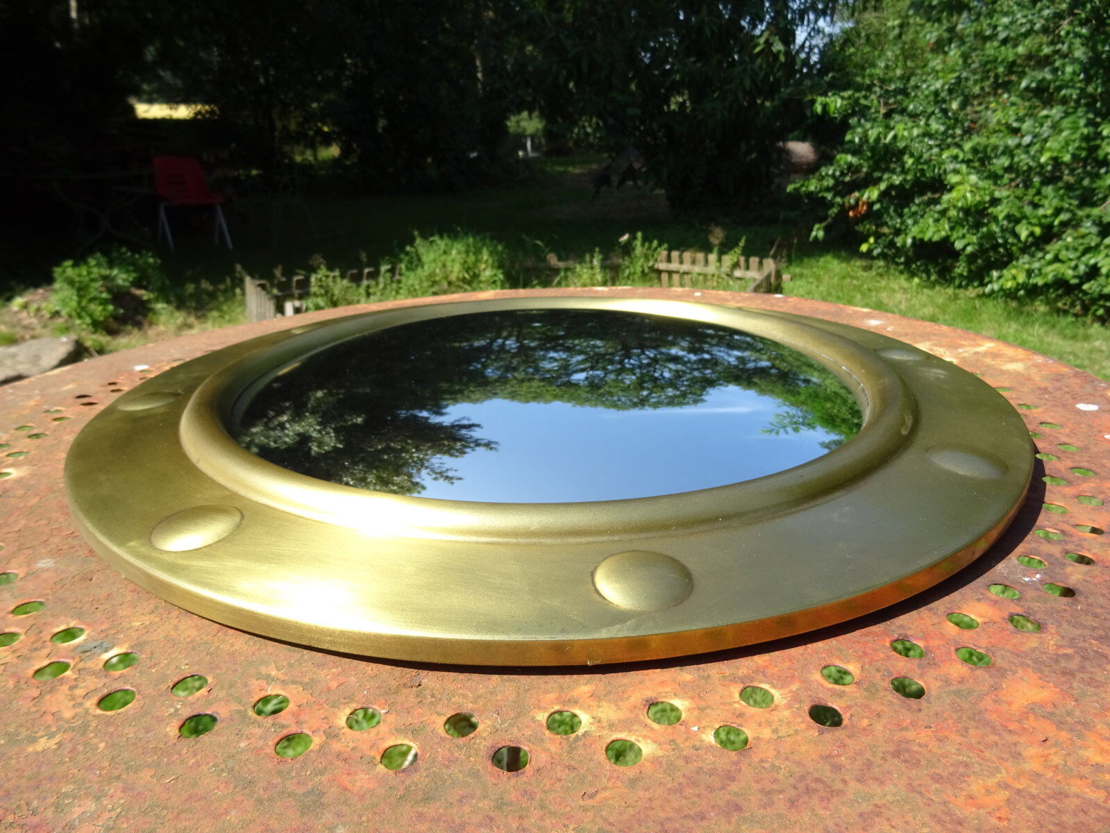 Brass witch mirror 47 cm