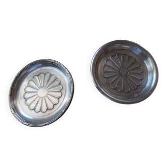 Christofle silver metal coasters