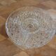 Plat apéritif vintage en verre moulé