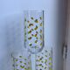 Lot de 6 verres à poids jaunes made in france années 70