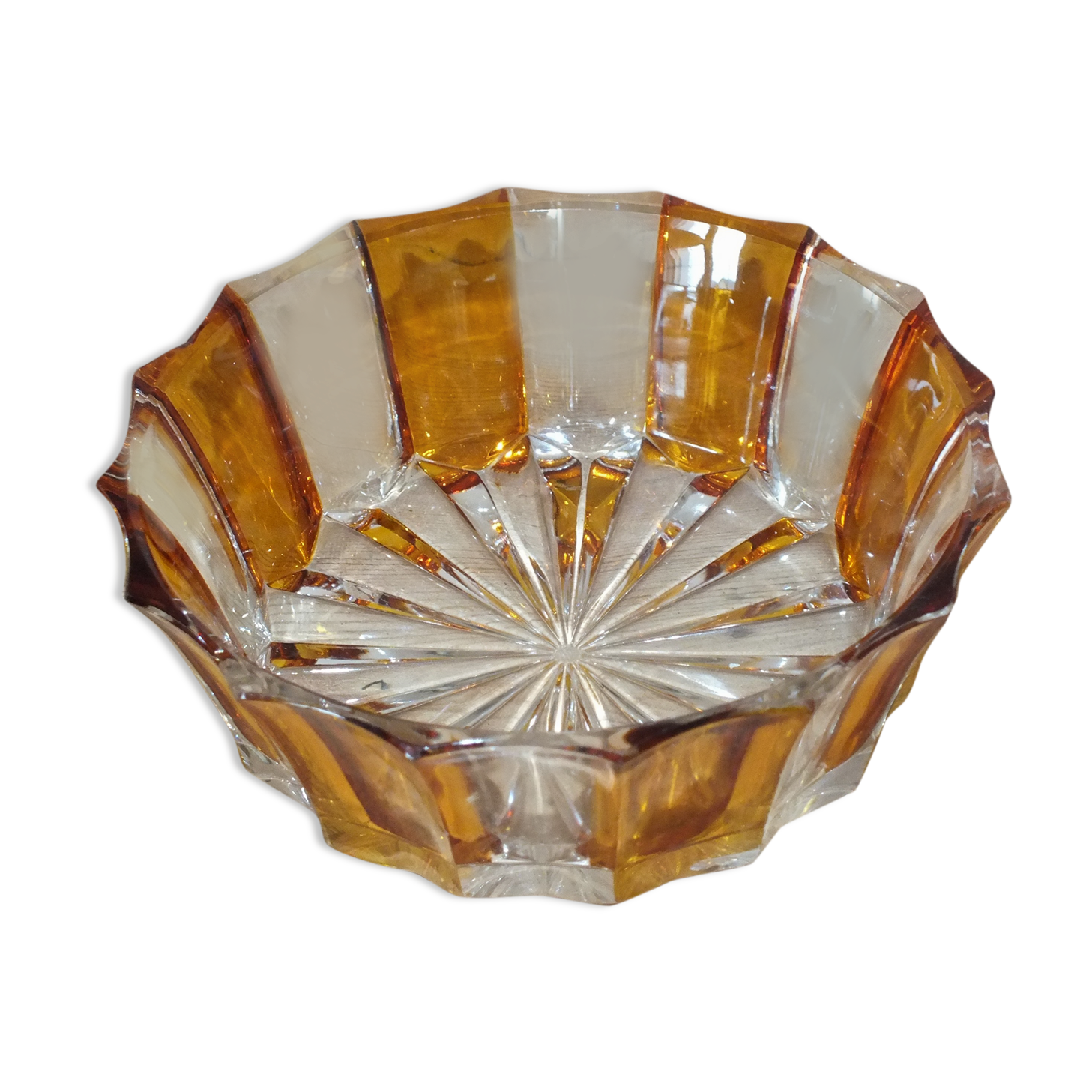 Empty cup two-tone glass pocket - double vintage layer - Bohemian