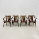 Set of 4 Plywood dining chairs , 1960s