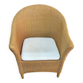 Lloyd Loom rattan armchair 1980