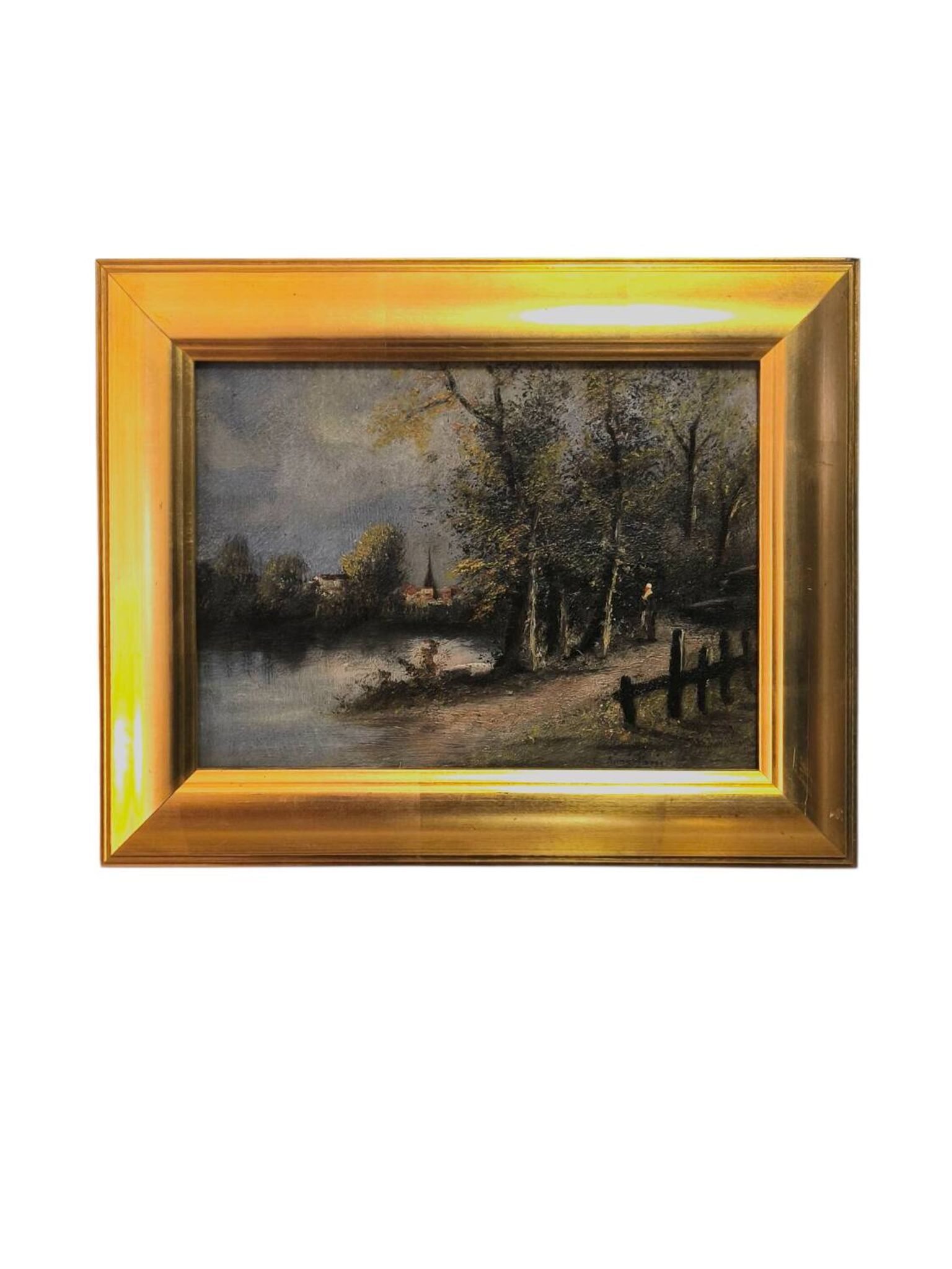 Oil painting on canvas, French school late 19th century.