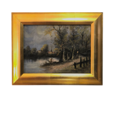 Oil painting on canvas, French school late 19th century.