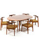 Chaises Cowhorn  et table par Svend Aage Madsen