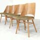 Set of 4 chairs model 514 by Radomir Hofman for Ton 1960