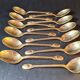 Title: Set of 12 Small Moka Spoons Gold-Plated – Vintage Elegance
