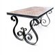 Vintage ceramic and wrought iron coffee table from around 1970.