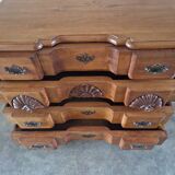 Double drop-leaf commode - Chippendale, Mahogany - Cherry wood
