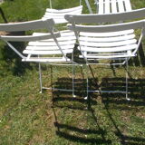 Set of 4 old garden chairs